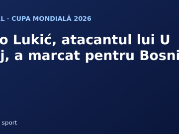 Jovo Lukić, atacantul lui U Cluj, la Cupa Mondială 2026 cu Bosnia