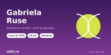 Gabriela Ruse - tenismena romana, clasament WTA si palmares