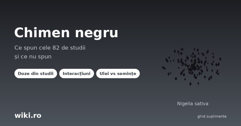 Seminte de chimen negru Nigella sativa - timochinona, doze din studii si interactiuni medicamentoase