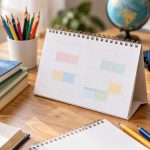 Calendar școlar cu cărți și rechizite pentru anul școlar 2026-2027